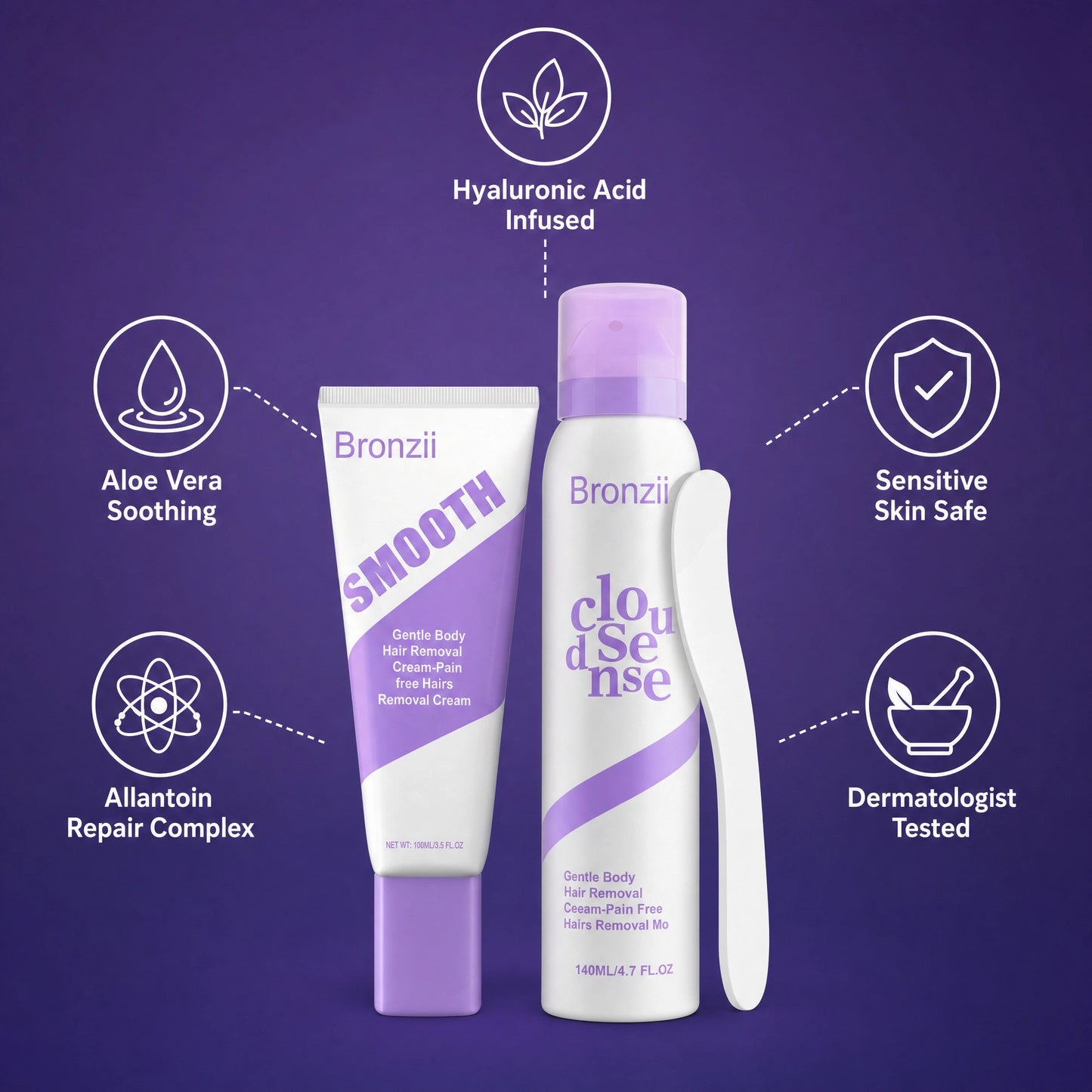 Bronzii™ Pain-Free Hair Remover Set